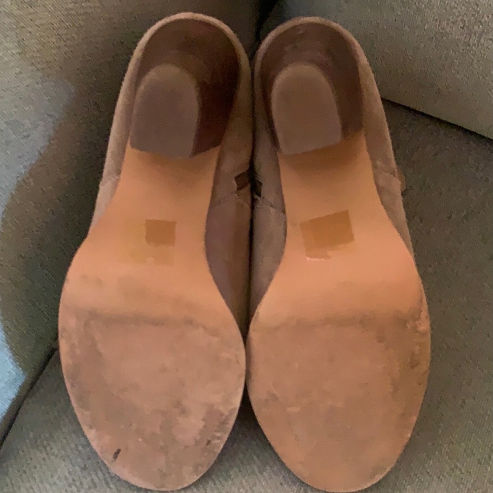 Taupe Cow Suede Booties - Picture 6 of 10